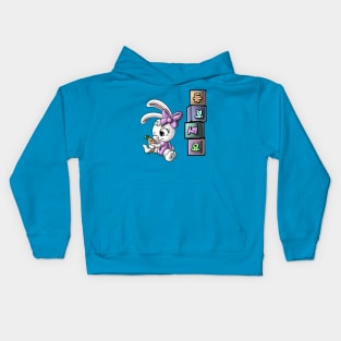 Rabbit with Korean Lettering Kids Hoodie